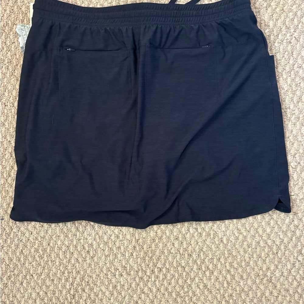 Duluth Trading Co Women's Navy Mini Skirt - Picture 4 of 4